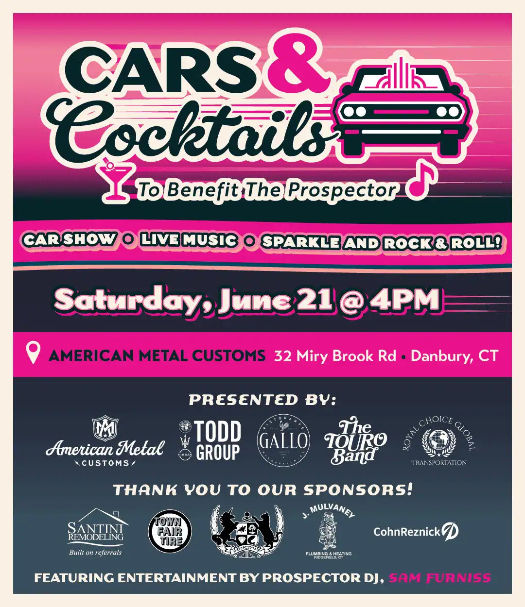 Prospector Theatre Cars and Cocktails
